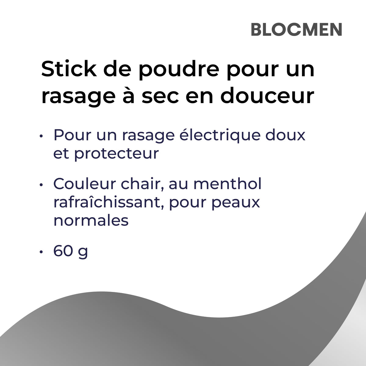 Blocmen stick being applied to beard to improve razor glide and reduce tugging