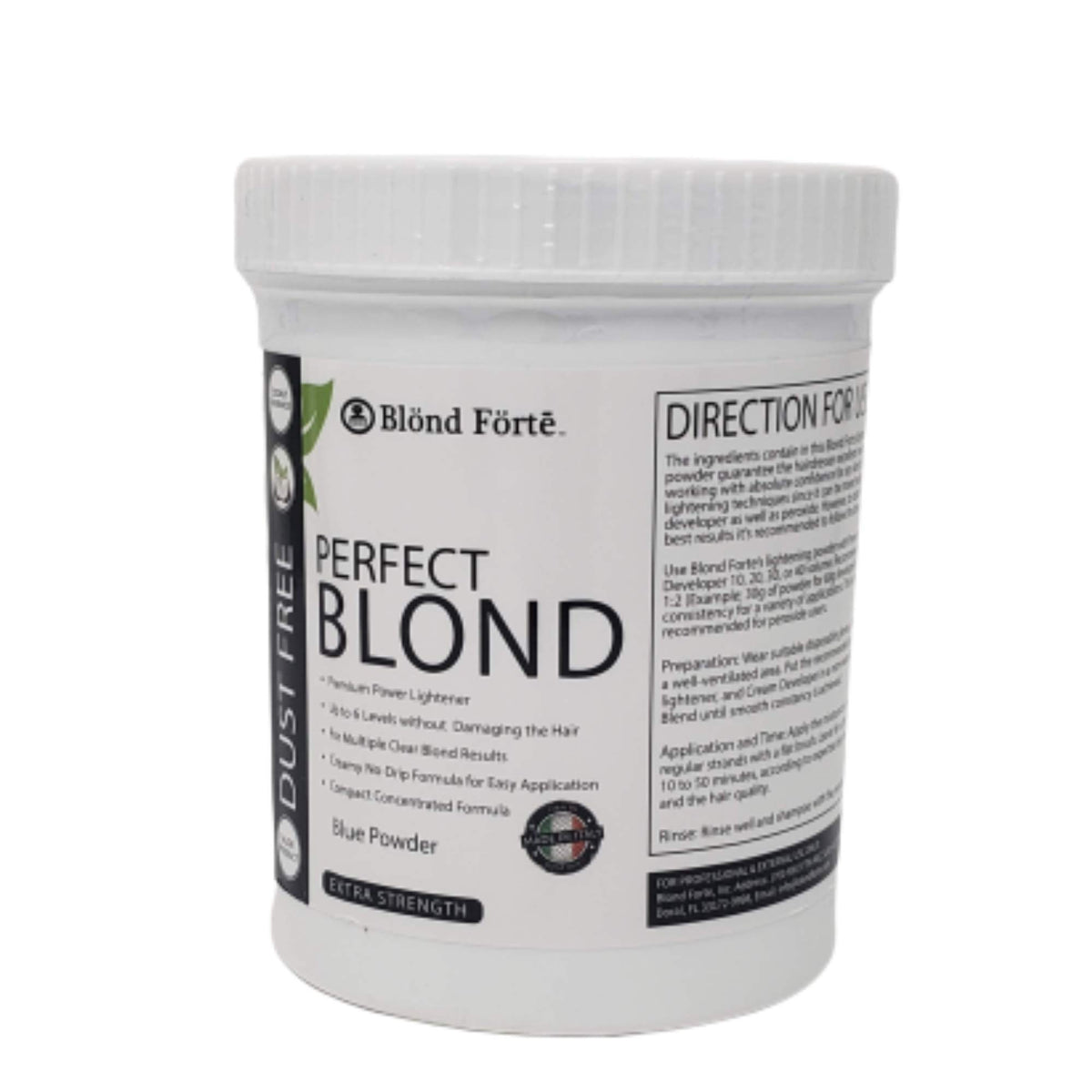 Blond Forte front packaging showing tub and branding, professional reliability