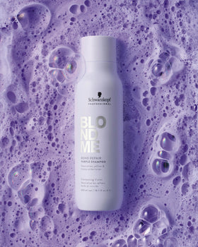 BlondMe before-and-after tone comparison showing reduced brassiness