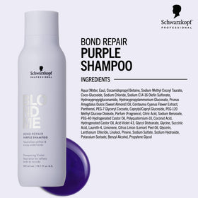 BlondMe bottle label close-up highlighting bond repair technology