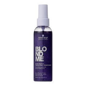 BlondMe front packaging showing bottle and purple label for salon-quality toning