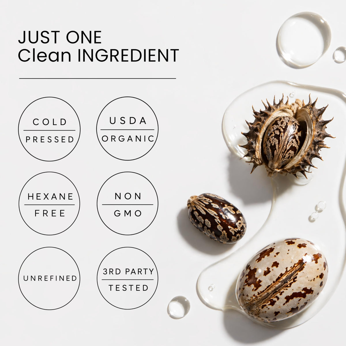 Bloom of Youth label detail with USDA organic and hexane-free benefits