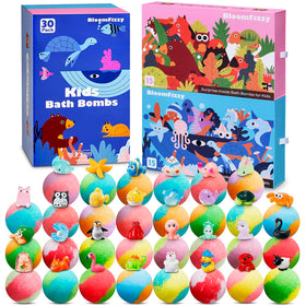 BloomFizzy front two themed boxes showing land and sea packaging and benefits of variety