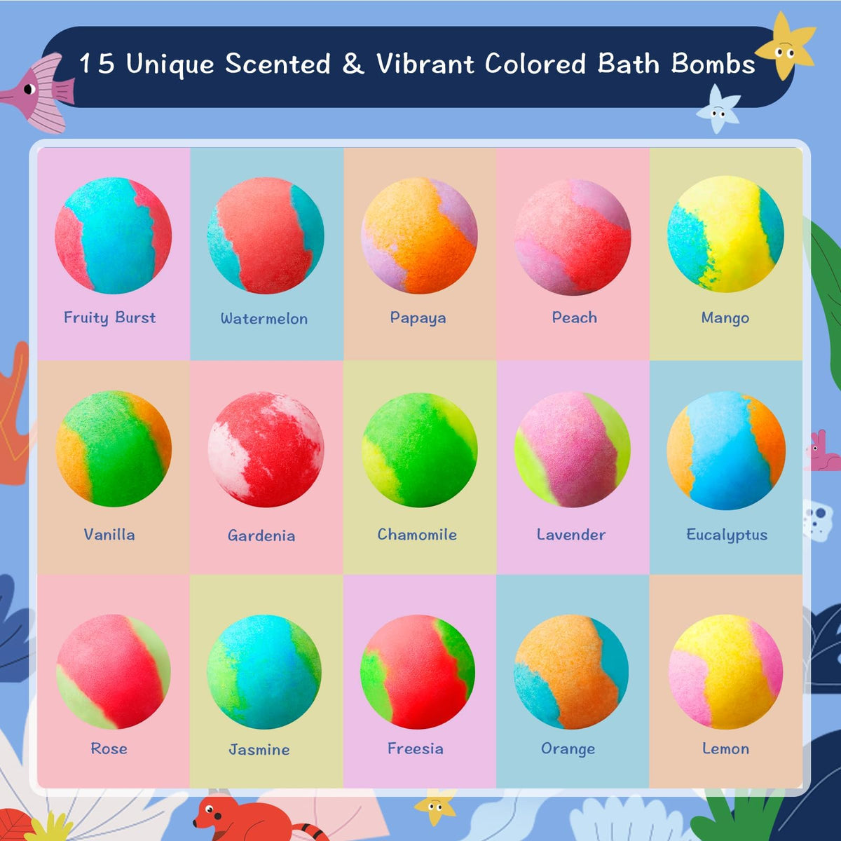 BloomFizzy toy reveal in bathwater showing a floating sea creature and playful surprise benefit