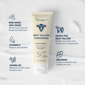 Blooskim 3 oz tube held next to hand for compact size and portability