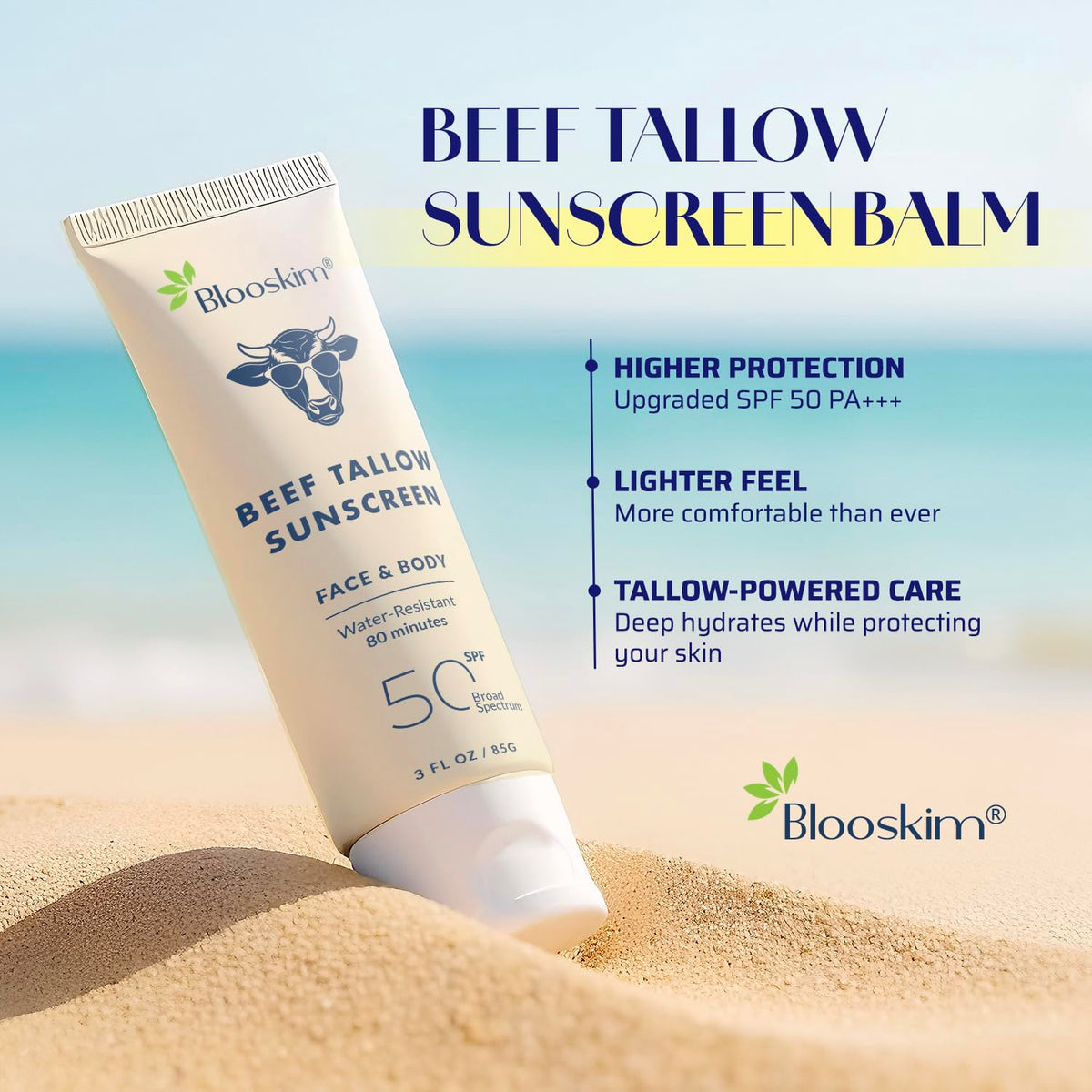 Blooskim creamy texture close-up displaying non-greasy absorption benefit