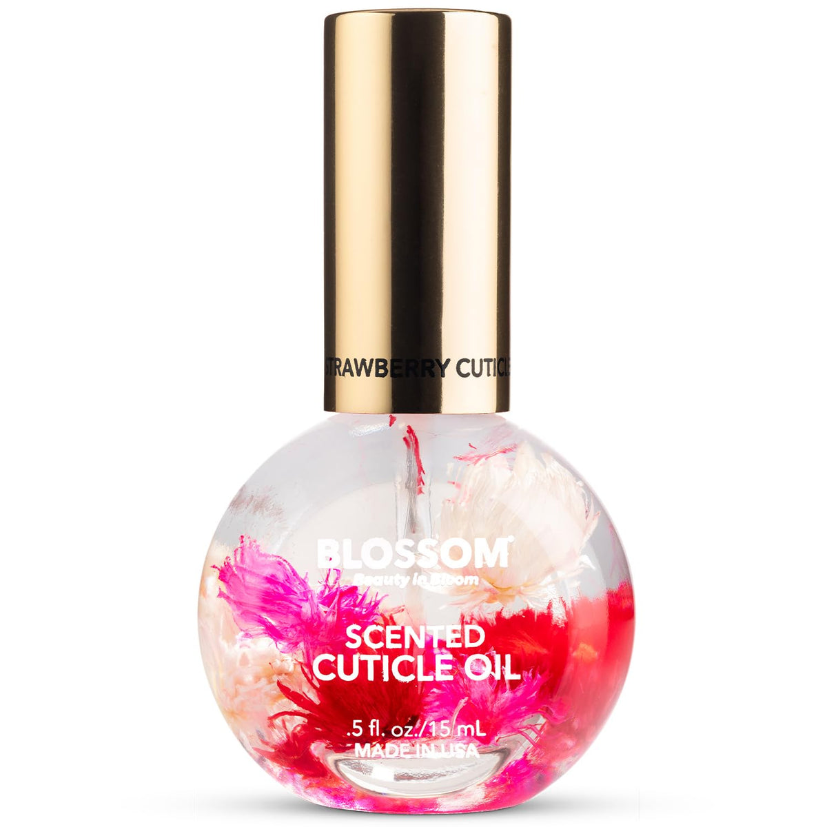 Blossom strawberry front packaging showing bottle and flowers for pretty nails