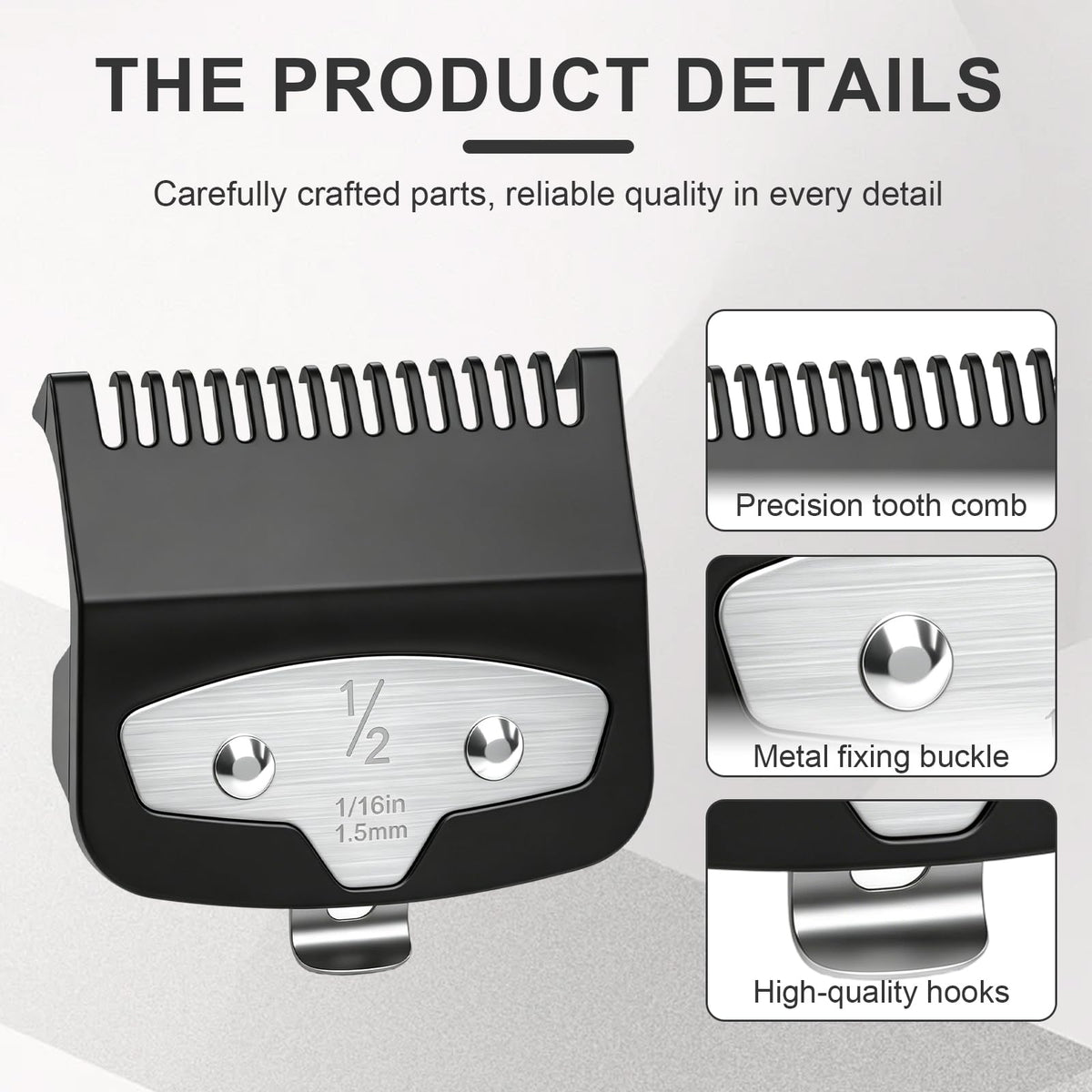BLOTMS close-up of guard teeth and snap tabs showing secure attachment and precision
