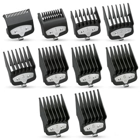 BLOTMS front view of full black 10-piece guard set showing professional look and variety