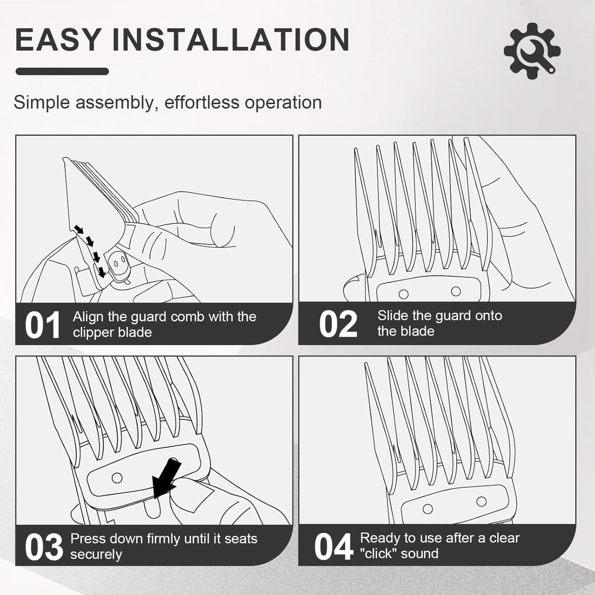 BLOTMS packaging showing card with included sizes and clean presentation benefit