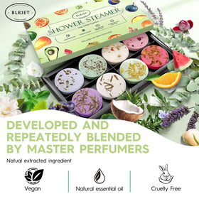 BLRIET steamer dissolving in shower producing aromatherapy steam benefit