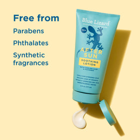 BLUE LIZARD aloe and cucumber ingredients highlighting soothing antioxidant boost