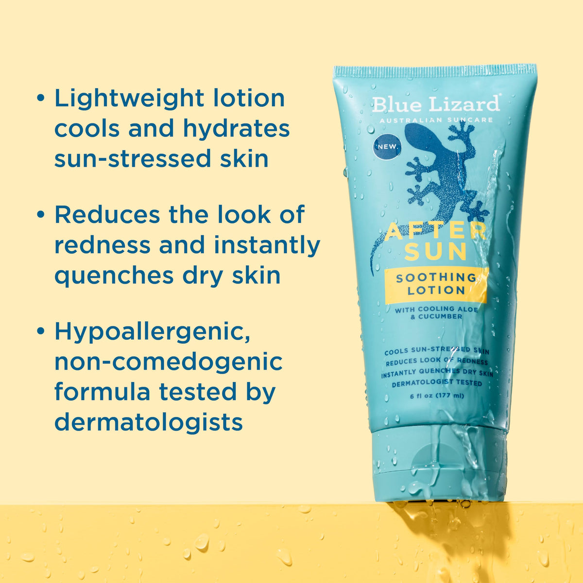 BLUE LIZARD texture close-up displaying lightweight cream for fast absorption