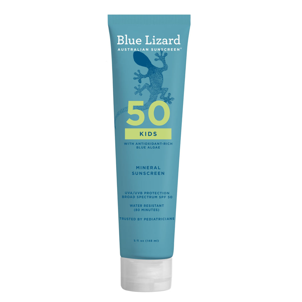Blue Lizard front bottle showing label and SPF 50 protection benefit