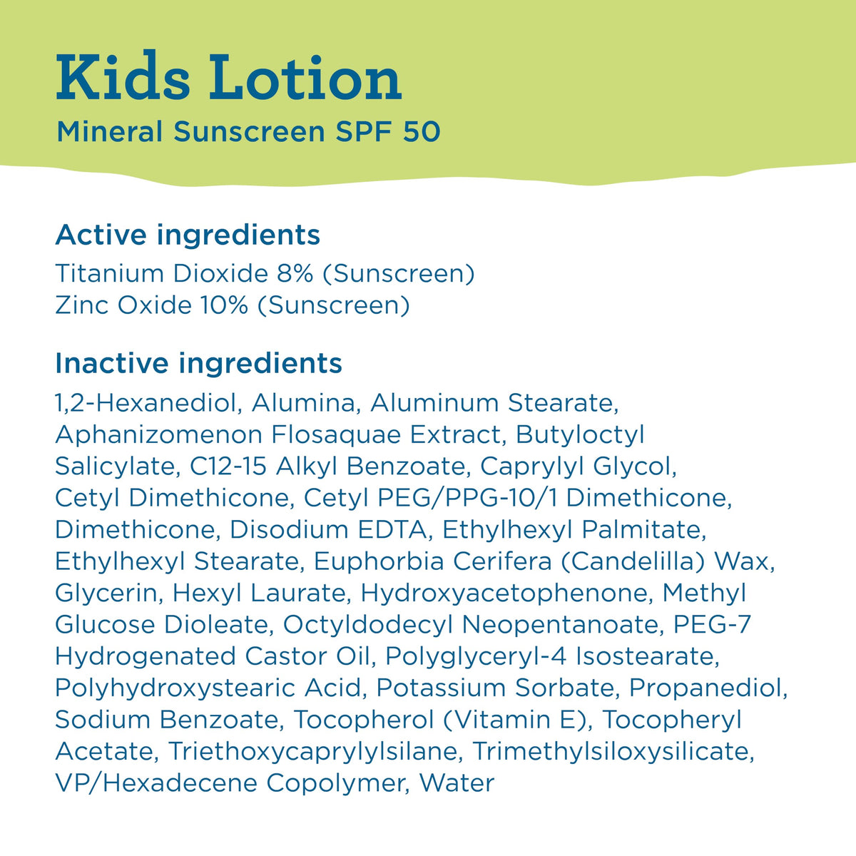 Blue Lizard label close-up displaying ingredients and reef-friendly claim