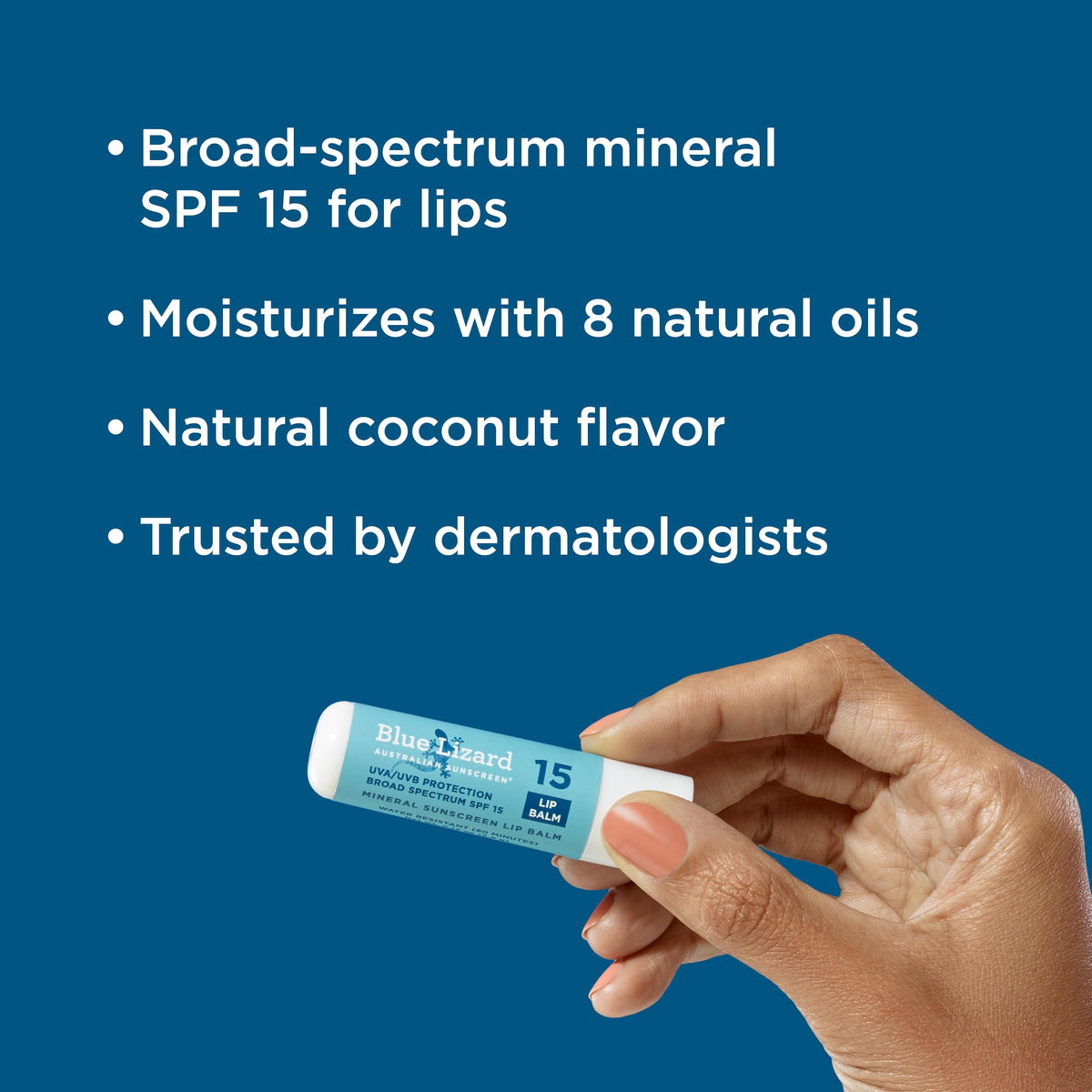 Blue Lizard open tube close-up showing balm texture and smooth moisturizing benefit