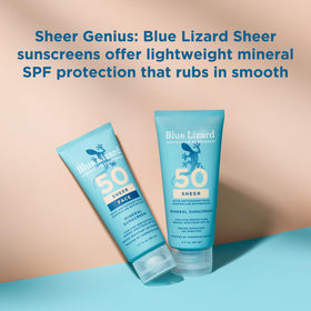 Blue Lizard product label and ingredients view showing reef-safe, paraben-free formulation