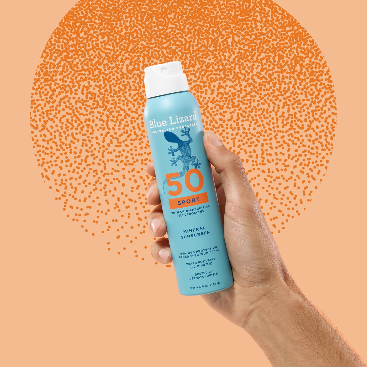 BLUE LIZARD low-GWP propellant and eco-conscious packaging detail