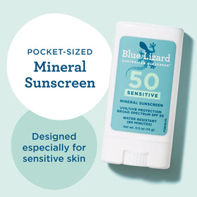 BLUE LIZARD size comparison in a pocket highlighting travel-friendly convenience
