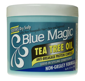 Blue Magic front packaging showing bottle and label, highlights easy styling