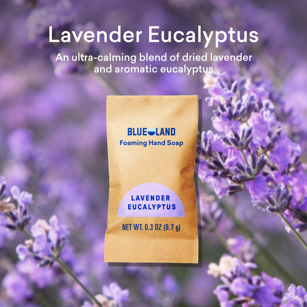 BLUELAND product label certifications close-up, communicates EPA Safer Choice and cruelty-free trust