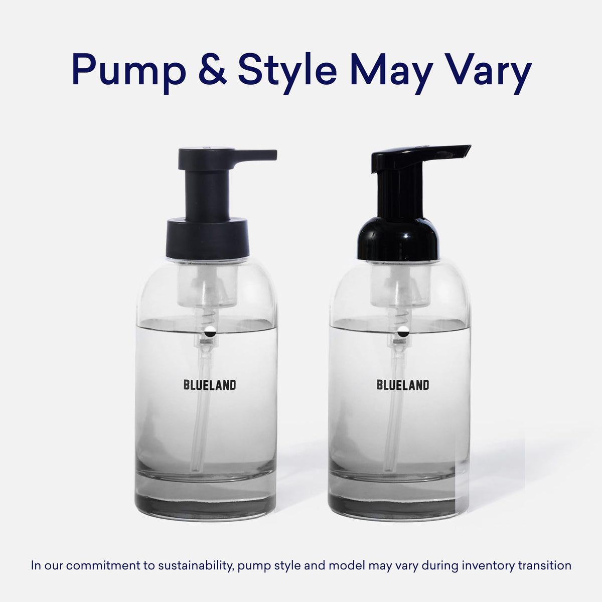 BLUELAND duo on kitchen counter showing reusable bottles and reduced plastic waste