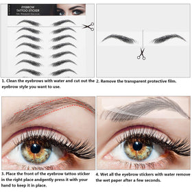 Blulu close-up of hair-like strokes for natural blended brows