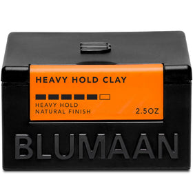 BluMaan jar front view showing product branding and premium hold benefits