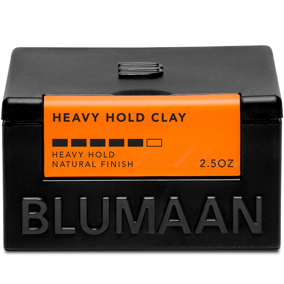 BluMaan jar front view showing product branding and premium hold benefits