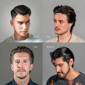 Wet rinse demonstrating BluMaan pomade easy washout and residue-free hair