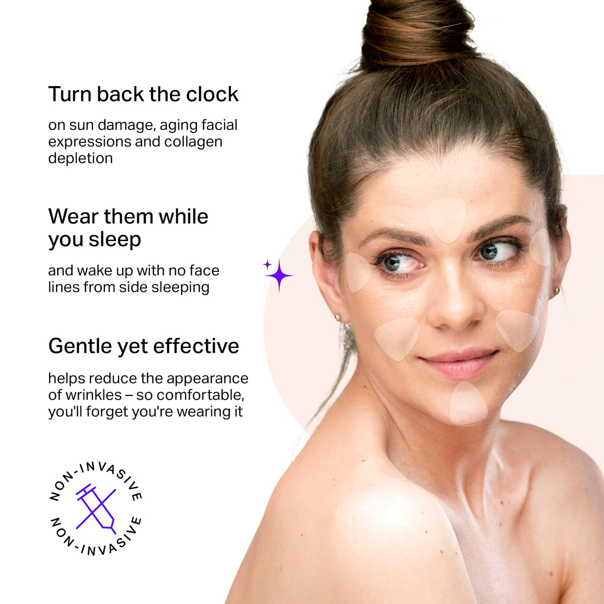 BLUMBODY applying patch to eye corner demonstrating targeted smoothing benefit