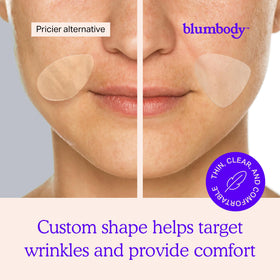 BLUMBODY triangle patch on forehead illustrating placement for 11s and furrow lines