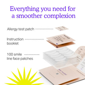 BLUMBODY patch on sleeping model illustrating comfortable all-night use