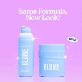 Blume Meltdown open jar texture displaying gel consistency and quick absorption