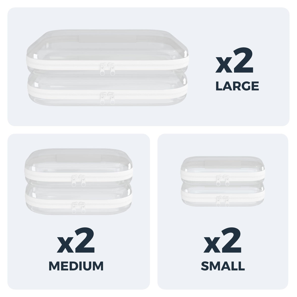 B'More Brands large 13.7-inch clear case close-up protecting cosmetics effectively