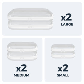 B'More Brands large 13.7-inch clear case close-up protecting cosmetics effectively
