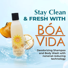 Bóa Vida close-up of gel texture demonstrating smooth, moisturizing lather