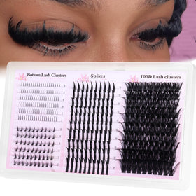 Boahankuke front packaging showing 380PCS multi-style lash clusters for full kit benefit