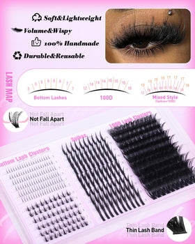 Boahankuke model wearing applied clusters showing dramatic, salon-like finish