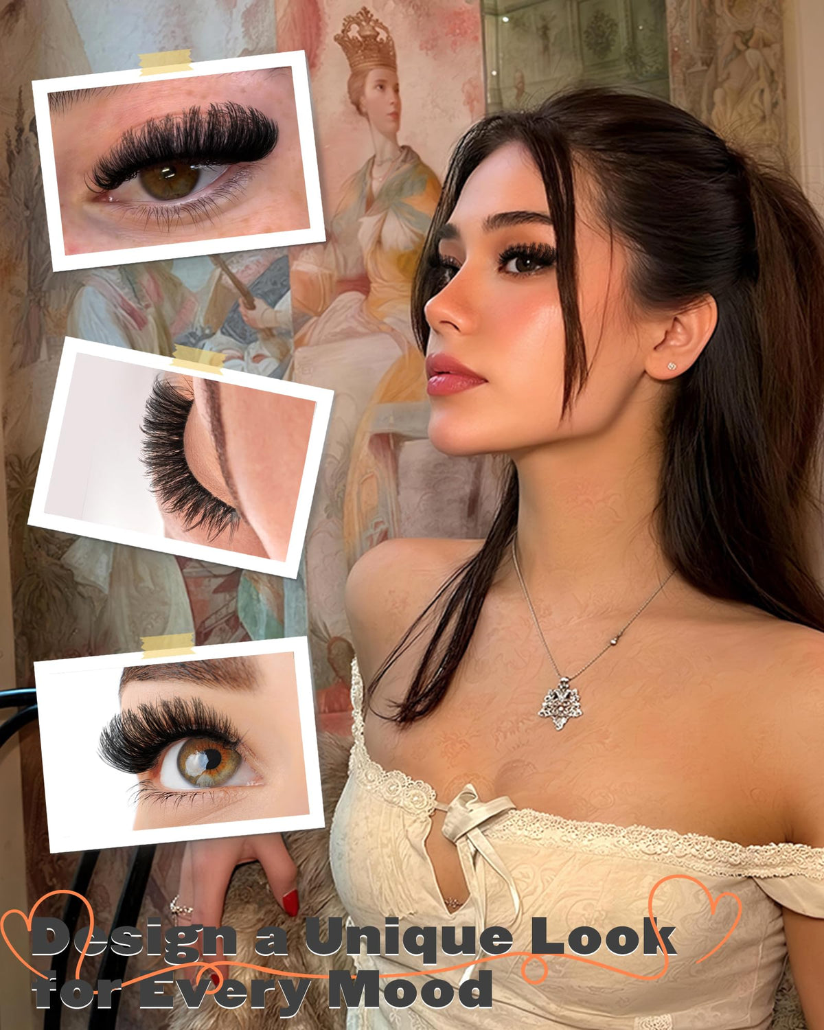 Boahankuke lashes placed with applicator illustrating easy precise application