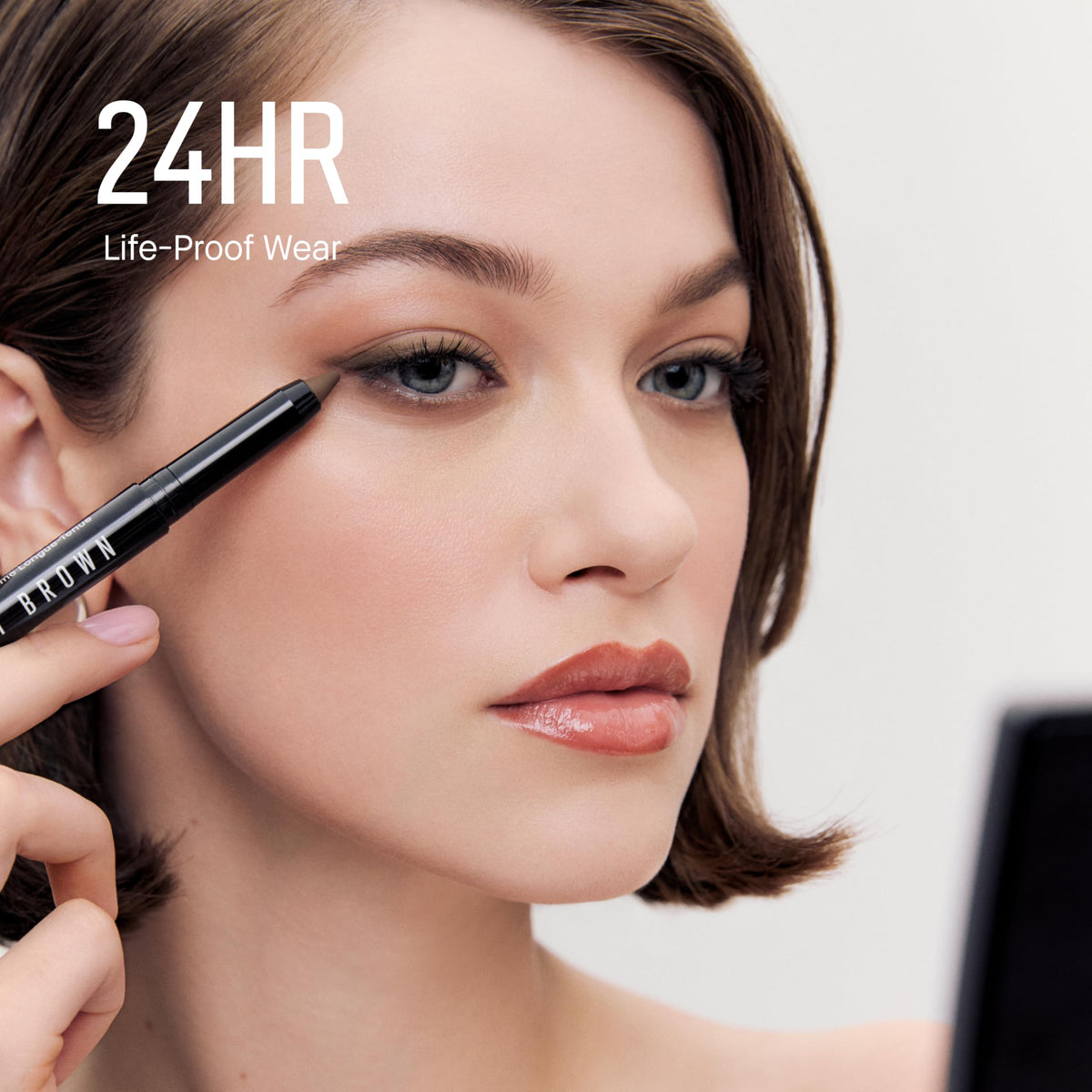 Bobbi Brown built-in sharpener detail illustrating convenience and a maintained precise point
