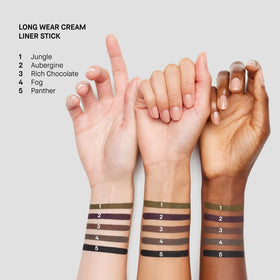 Bobbi Brown cream liner in use creating sharp wing for long-lasting definition