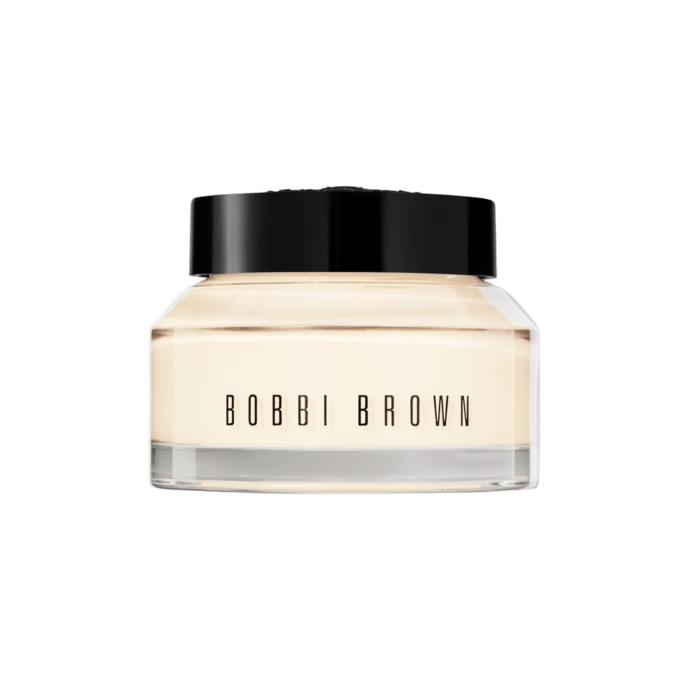 Bobbi Brown front packaging showing jar and label with product benefit