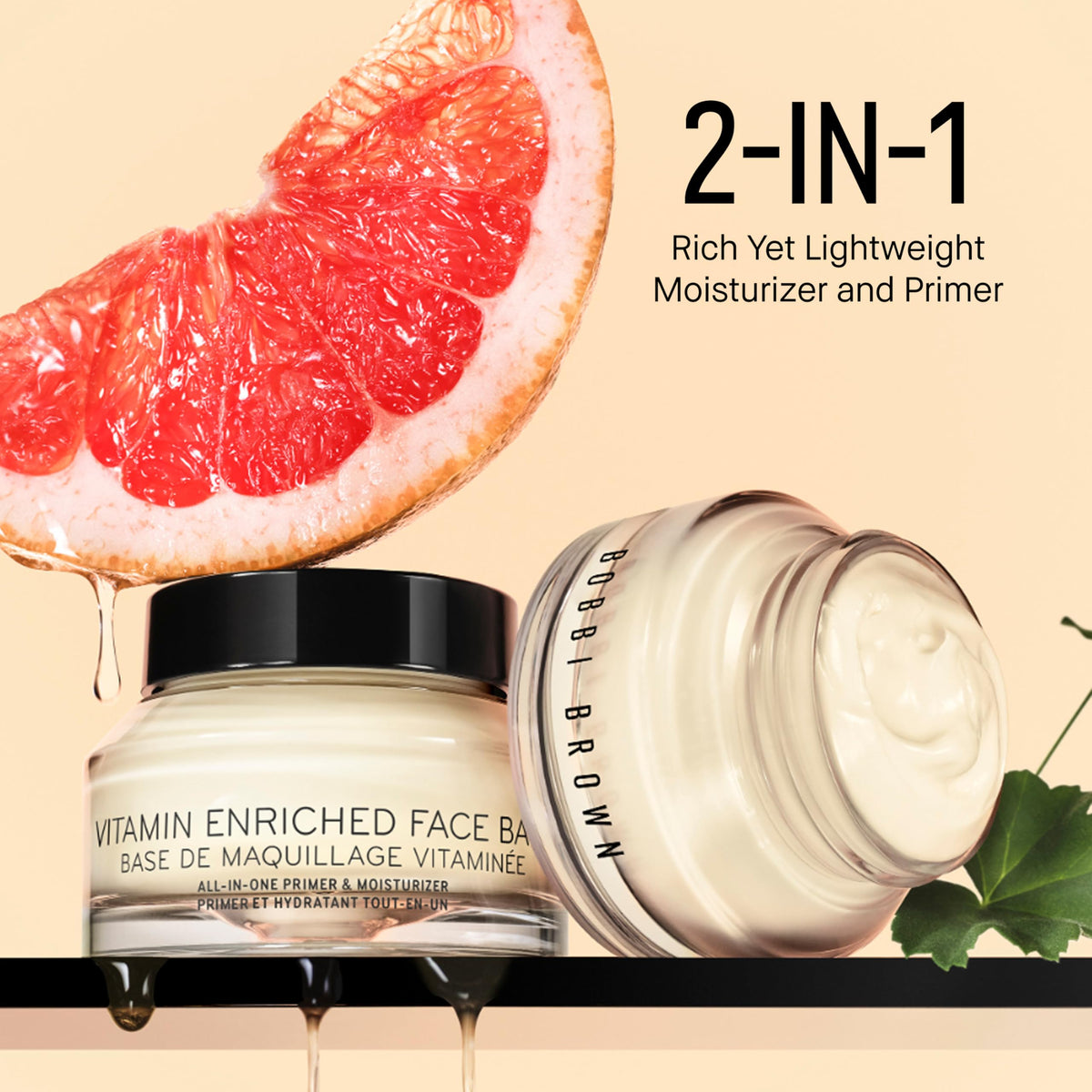 Bobbi Brown open jar with visible label and product color for clarity
