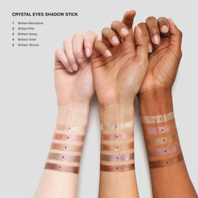 Bobbi Brown size scale with hand showing compact, travel-friendly stick benefit