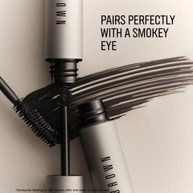 Bobbi Brown mascara on lower lashes detail capturing separation and no flaking benefit