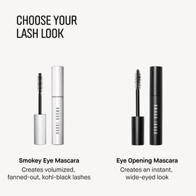 Bobbi Brown mascara size scale comparison showing compact 0.2 fl oz travel-friendly benefit