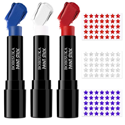 BOBISUKA front packaging showing three red white blue sticks and stars for easy party looks