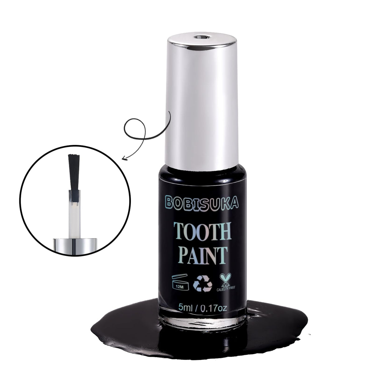 BOBISUKA size comparison with coin showing compact 5 ml portability benefit
