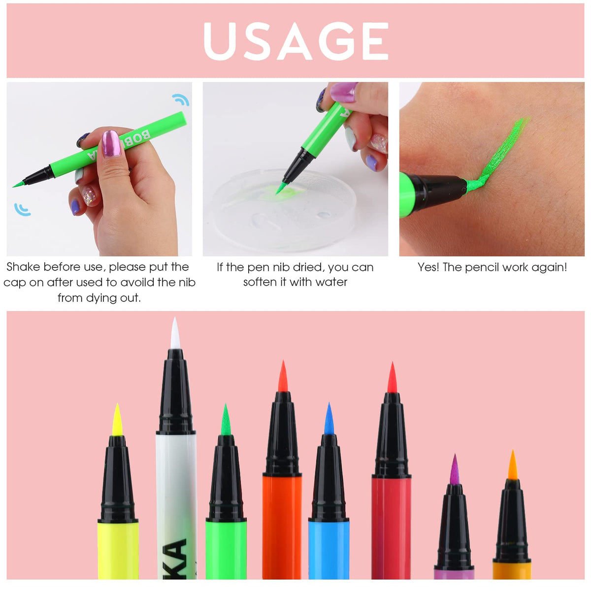 BOBISUKA size comparison with a pen showing compact travel-friendly design
